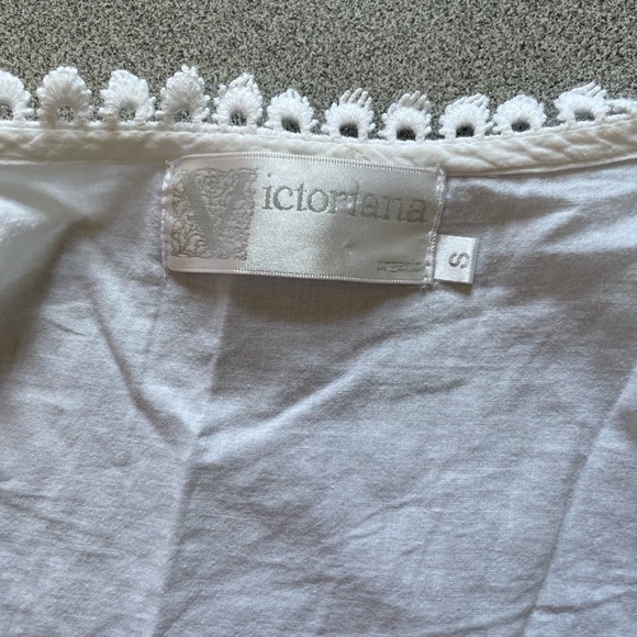 Victoriana White Cotton Lace Robe Size Small - Picture 7 of 13